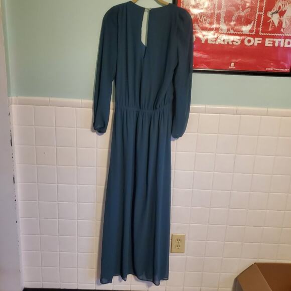 Show Me Your Mumu Deep Jade Chiffon Jocelyn Maxi Dress Women's Size Large - Picture 8 of 13